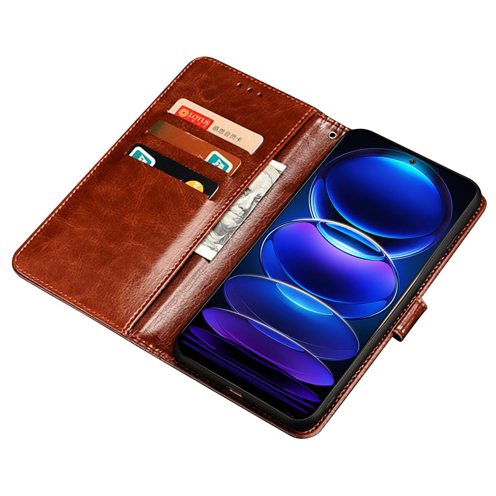 IDEWEI For Xiaomi A1 4G Poco C50 4G A2 4G PU Leather Flip Phone Cover Protective Case Viewing Stand Crazy Horse Texture Wallet Shell IDEWEI For Xiaomi A1 4G Poco C50 4G A2 4G PU Leather Flip Phone Cover Protective Case Viewing Stand Crazy Horse Texture Wallet Shell